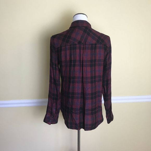 COPY - Rails Hunter Red Button Down Glittery Plaid Shirt - Picture 9 of 12